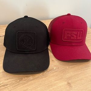 (2) Nike FSU SnapBack trucker hats.